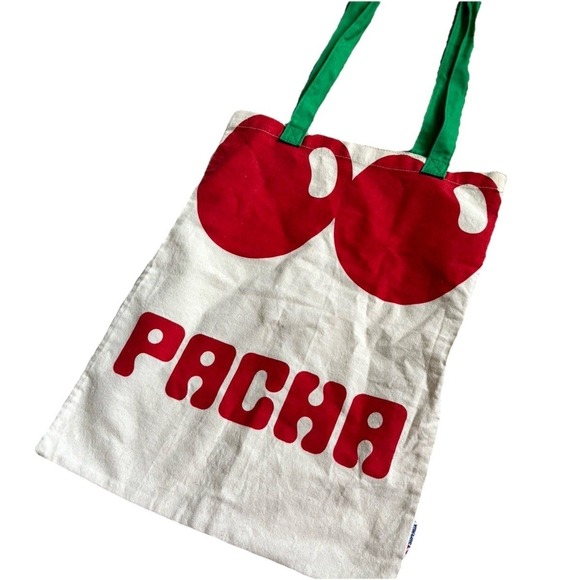 Superga x Pacha Ibiza Cherry Shopper Tote Bag Red Canvas Limited Edition Merch - Picture 6 of 11